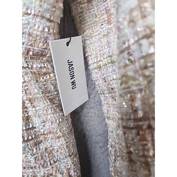 JASON WU Women's Medium Tweed Metallic NWT Double Breasted Long Sleeve Blazer - Picture 6 of 14